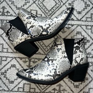 Snake skin booties - from target